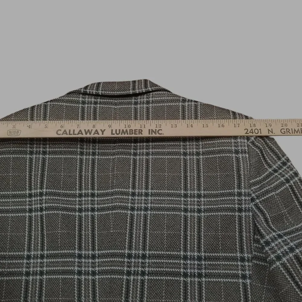 Vintage 42R‎ Green Plaid Kingsridge Blazer Mens Sport Coat Union Made Retro